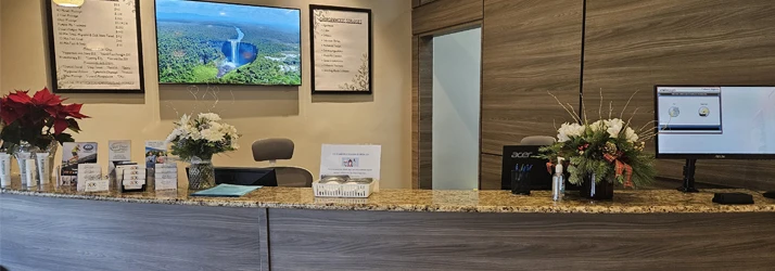 Entrance of Office Front Desk of Clinic for Contact Us Page
